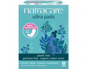 NATRACARE Serviette Hyginique Ultra Sans Ailettes Super+ - Boite de 12