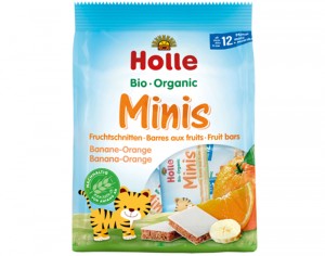 HOLLE Minis Barres aux Fruits Banane Orange - Ds 12 mois - 100 g