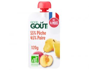 GOOD GOUT Gourde Pche Poire - Pure Bb 120g - Ds 4 Mois