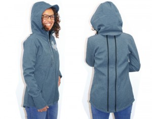 ZOLI Veste de Portage et de Grossesse Softshell - Week-end Bleu Jean Taille XL : 46/48