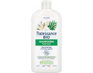 NATESSANCE Shampooing Purifiant - Tea Tree Bio et Kratine Vgtale - 500ml