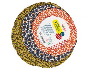 AH TABLE Kit 3 Grands Couvercles Coton Bio Graines