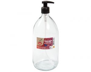 LA DROGUERIE ECOPRATIQUE Flacon Pompe en Verre Blanc - 1 L