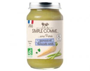 SIMPLE COMME Petits Pots Bonne Nuit - 200g - Ds 8 Mois Panais Haricot Vert
