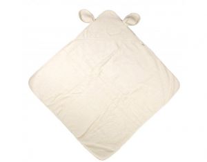 IOBIO Cape de Bain Ecru en Coton Bio - 100 x 100 cm
