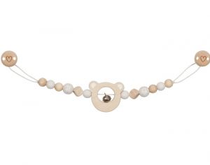 GOKI BABY Chaine de Landau avec Clips Tte d'Ours - Ds la naissance 