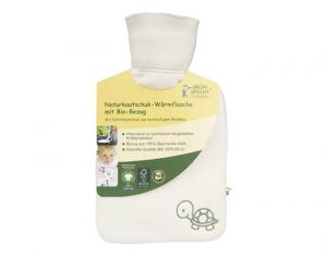 GRUNSPECHT Petite Bouillotte en Caoutchouc avec Housse Lavable en Coton
