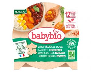 BABYBIO Assiette Menu Vgtal - 190 g ou 230 g - Ds 12 ou 15 mois