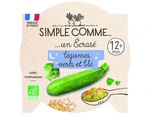 SIMPLE COMME Assiette - D�s 12 mois - 200 g L�gumes Verts Bl� 