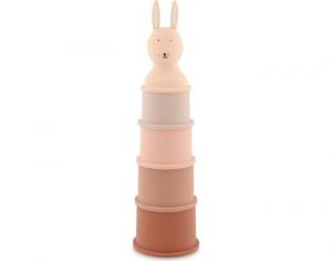 TRIXIE Gobelets Empilables 5 Pices - Mrs Lapin - Ds 6 mois 