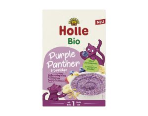 HOLLE Porridge Purple Panther aux Myrtilles, Bananes et Pommes - Ds 12 mois - 200g