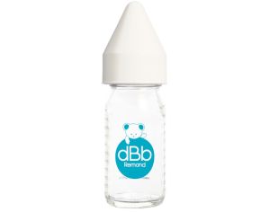 DBB REMOND Biberon en Verre Rgul'air 110ml - Ttine Caoutchouc (Blanc)
