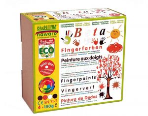 OKONORM Peinture  Doigts 4 Couleurs - Teintes Natures - Ds 3 ans