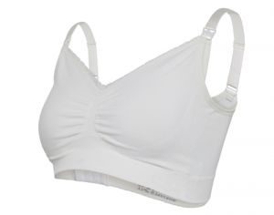CARRIWELL Soutien-gorge d'allaitement Sans Armature Coton Bio - Blanc M