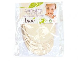 ANAE Lot de 4 Mini-Gants Lavables  Dmaquiller