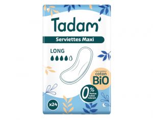 TADAM Serviettes Dermo-Sensitives Maxi Long - Boite de 16