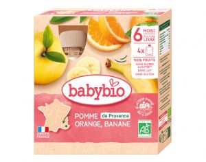BABYBIO Gourdes - 4x90g - Ds 6 mois