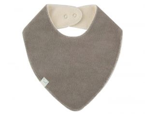 IOBIO Bavoir Bandana 1er Age 100% Coton Bio - Gris